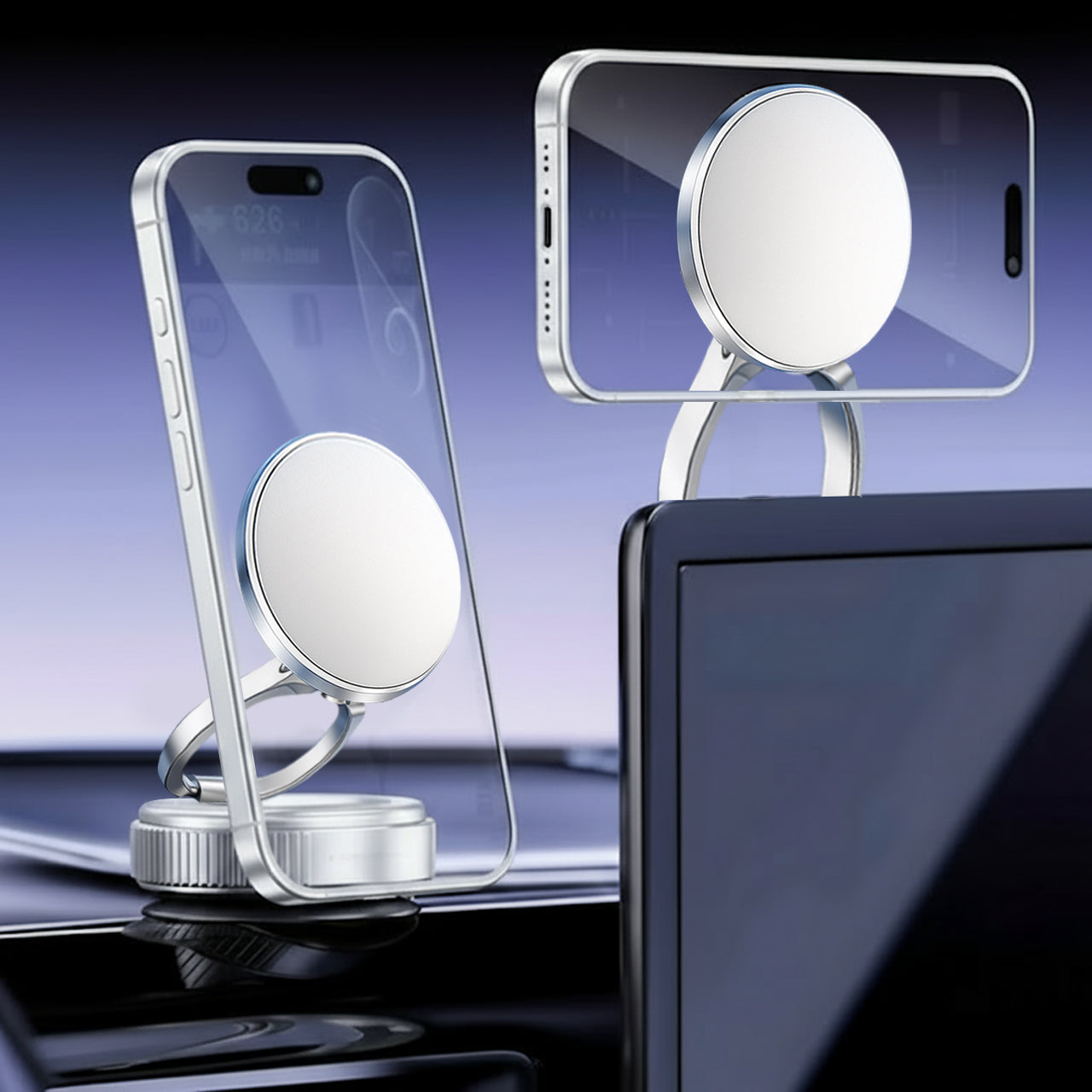 🔥Hot Sale 70% OFF🔥Magnetic Phone Stand, 🔄360° Fordable and Retractable The Ultimate Viewing Companion🚗📱