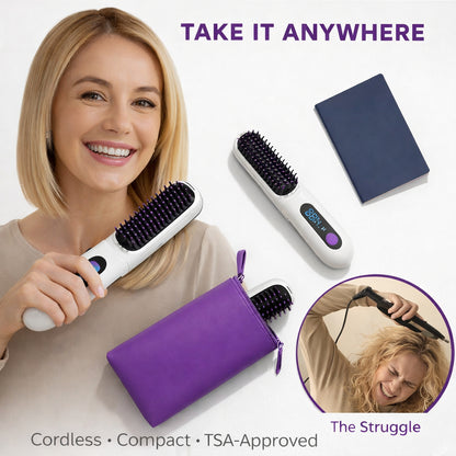 Smart Heated Styling Comb for Short Hair | USB-C Rechargeable