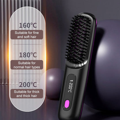 Smart Heated Styling Comb for Short Hair | USB-C Rechargeable