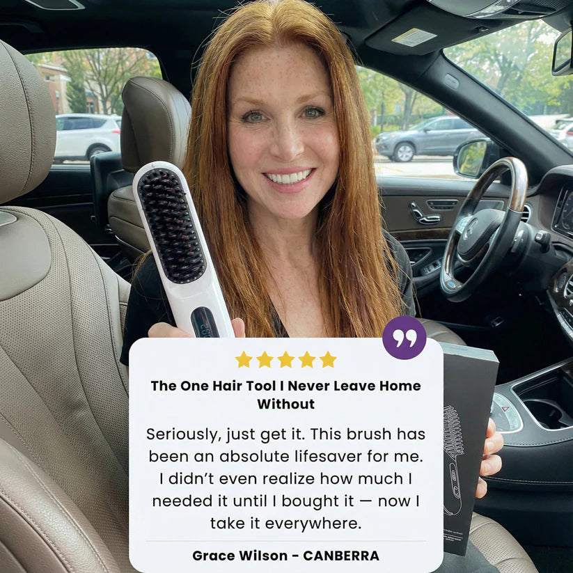 Smart Heated Styling Comb for Short Hair | USB-C Rechargeable