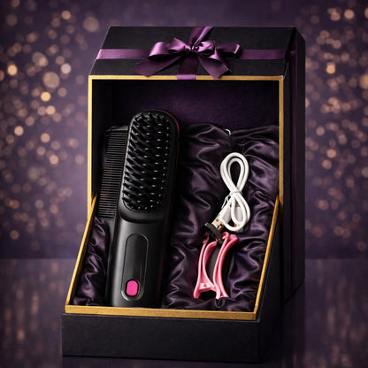 Smart Heated Styling Comb for Short Hair | USB-C Rechargeable