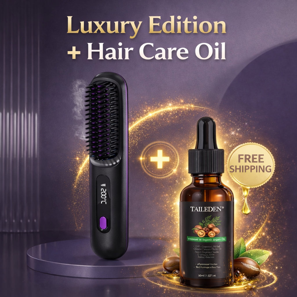 Smart Heated Styling Comb for Short Hair | USB-C Rechargeable