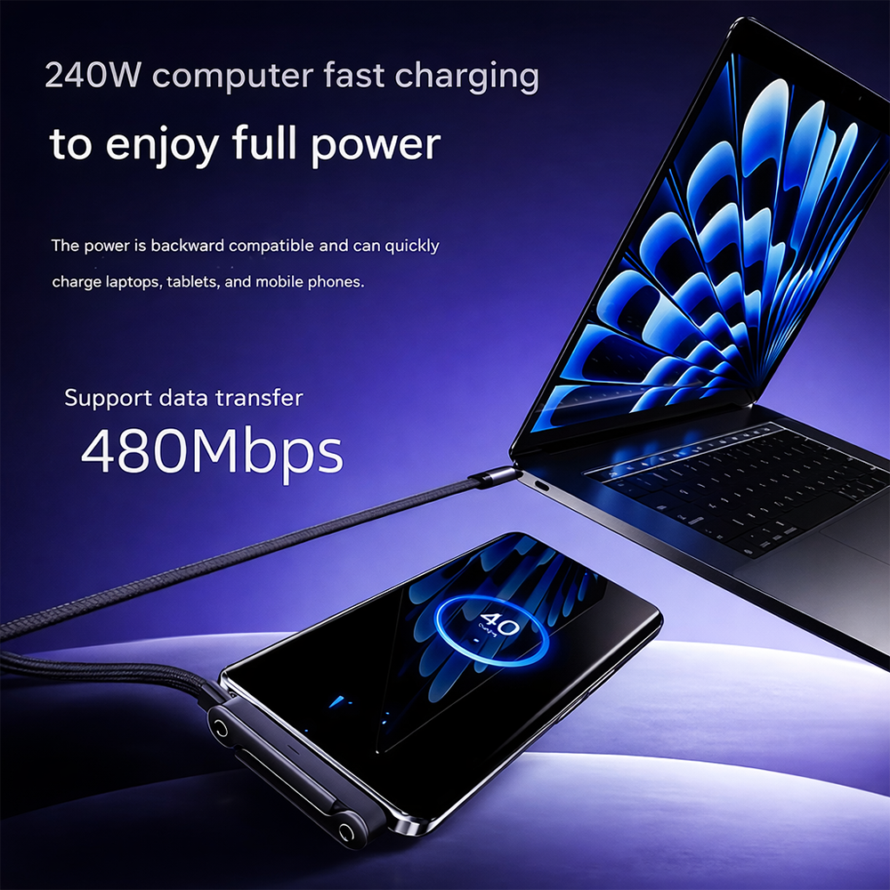 🔥2-in-1 Invisible Holder Charger Cable|240w super fast charging Fast Charging Cord,Supports PD & QC Fast Charging for Compatible Devices