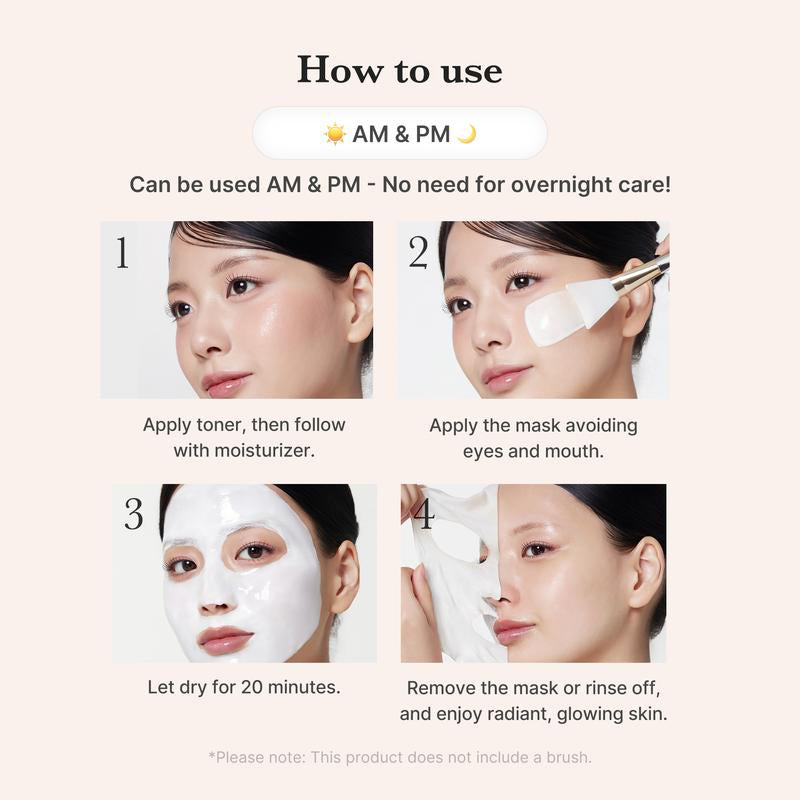 Milky Glow Lock Collagen Duo l Collagen Glazed Milky Glow Wrapping Mask (20-Min Use) + Collagen Glow Booster Milk Serum for Hydration & Radiance