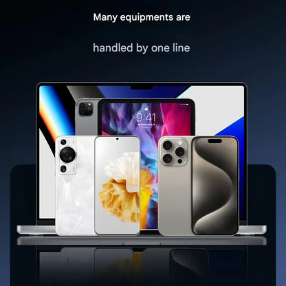 🔥2-in-1 Invisible Holder Charger Cable|240w super fast charging Fast Charging Cord,Supports PD & QC Fast Charging for Compatible Devices