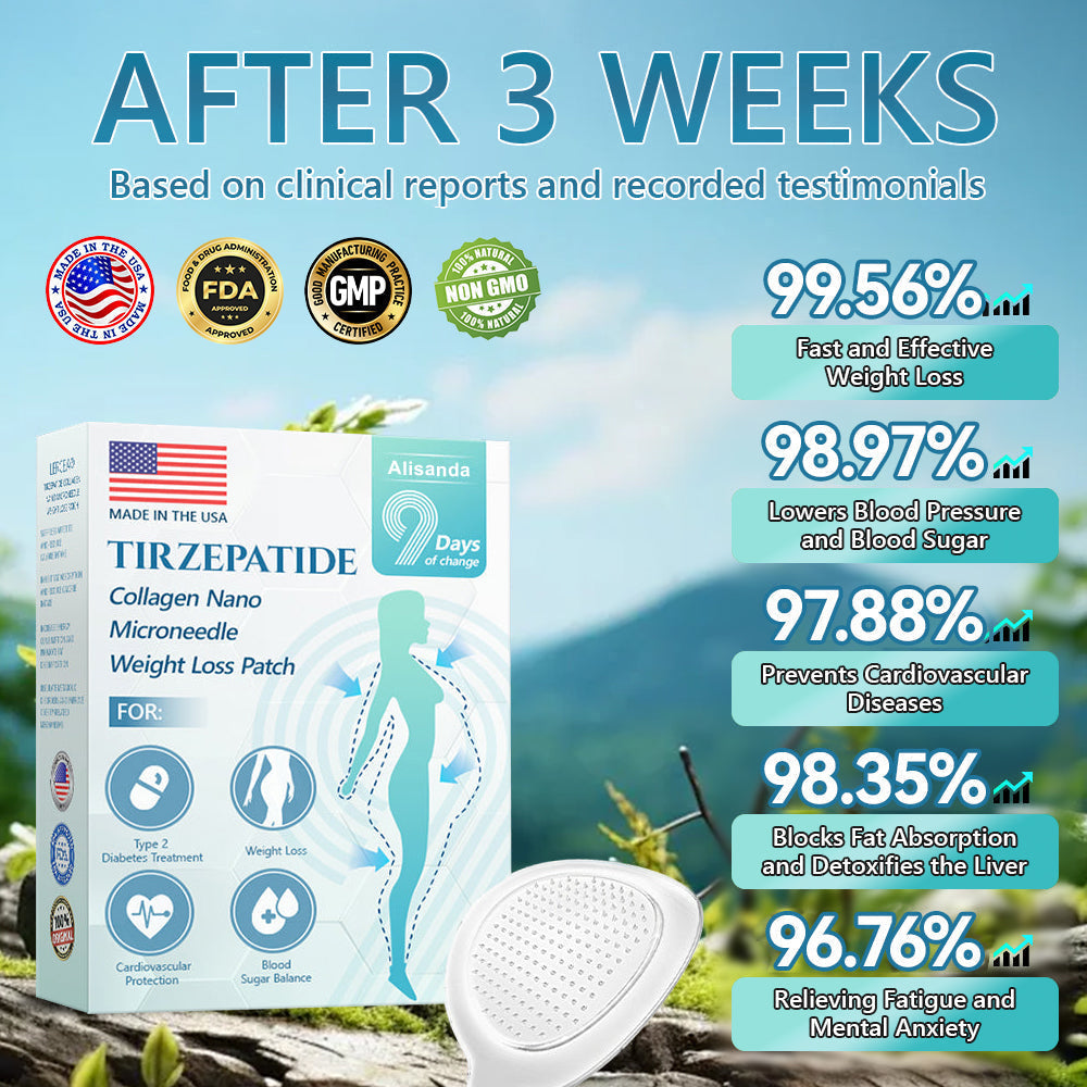 🔥 Best Seller- SMGT-GLP-1 𝐓𝐢𝐫𝐳𝐞𝐩𝐚𝐭𝐢𝐝𝐞 & 𝐂𝐨𝐥𝐥𝐚𝐠𝐞𝐧 𝐍𝐚𝐧𝐨 𝐌𝐢𝐜𝐫𝐨𝐧𝐞𝐞𝐝𝐥𝐞 𝐖𝐞𝐢𝐠𝐡𝐭 𝐋𝐨𝐬𝐬 𝐏𝐚𝐭𝐜𝐡丨Targets Obesity, Loose Skin, High Blood Pressure, Diabetes, Fatty Liver, Joint Pain, Brain Fog, Low Energy, Body Aches, and More